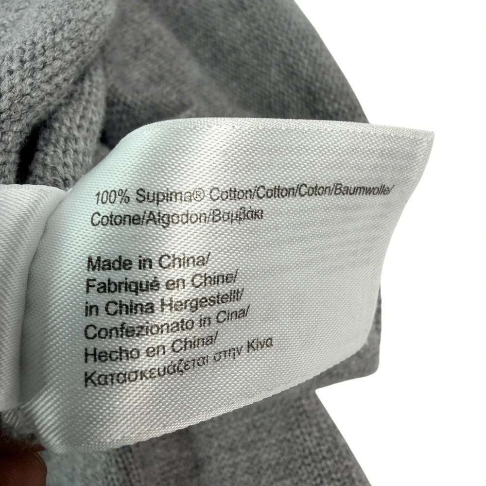 Brooks Brothers Mens Gray V-Neck Sweater‎ Colorblock Trim Size L RN93986